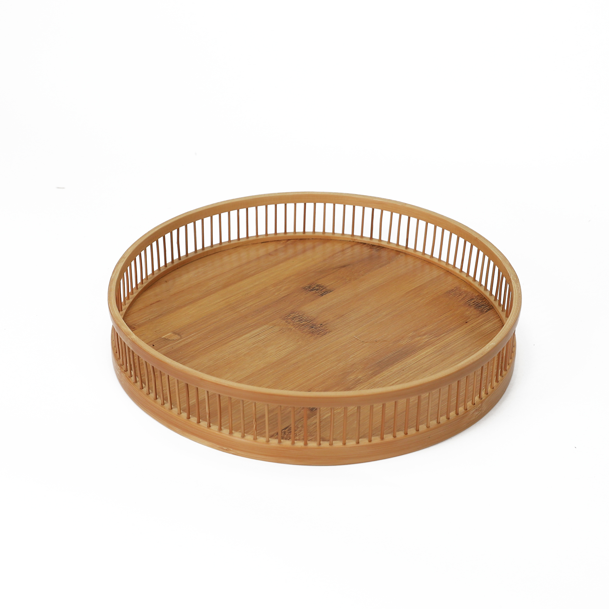 Round Bamboo Handmade Serving Tray ST212242